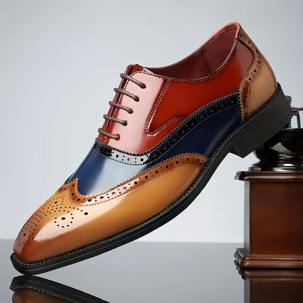 Harry Vintage Wingtip Brogues - Mixed